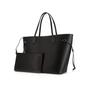 Louis Vuitton Black Leather Neverfull